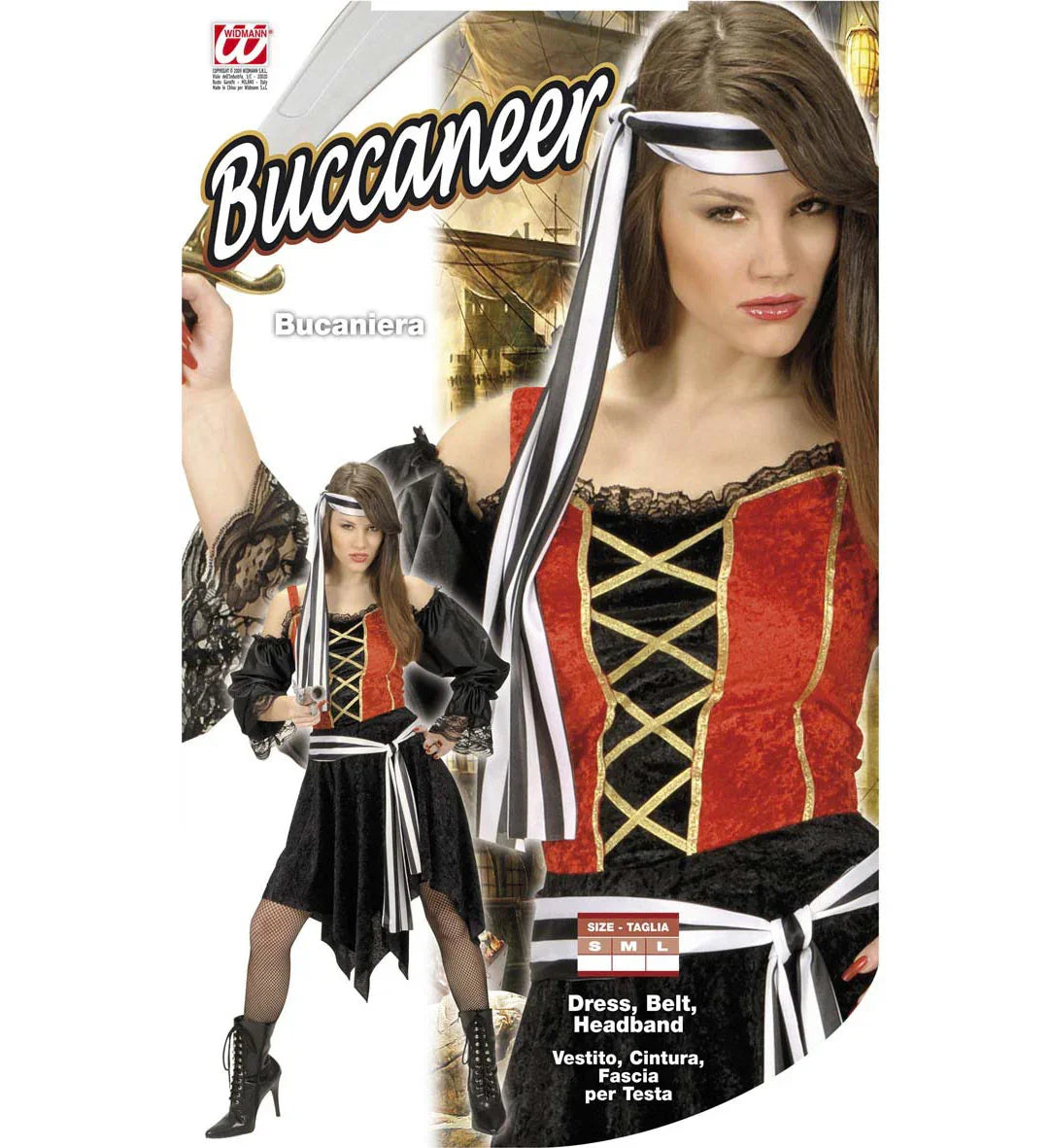 Disfraz de Pirata Bucanera para Mujer Piratas Widmann